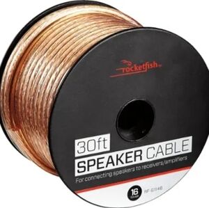 Rocketfish 30' 16 Gauge Pure Copper Speaker Wire - Clear
